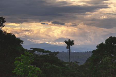 Sangay Volcano, Is An Active Strato Volcano In Central Ecuador And The Most Active Volcano, South Americaの写真素材