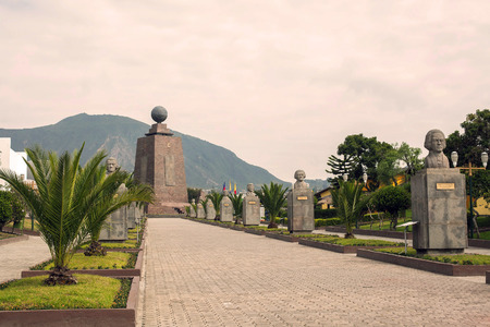 Mitad Del Mundo, Center Of The World In Ecuador, South Americaのeditorial素材