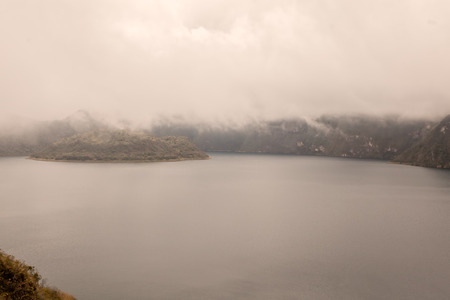 Volcanic Crater Lake Laguna Cuicocha In Ecuador, South America
の写真素材