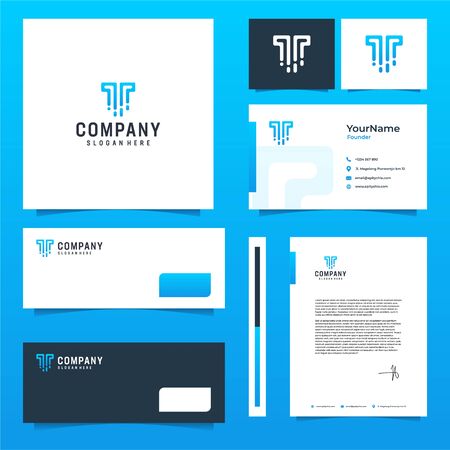 Inspirational brand stationery design that suit to be placed everywhereのイラスト素材