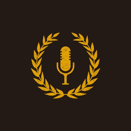 Inspirational podcast logo design that suit to be placed everywhereのイラスト素材
