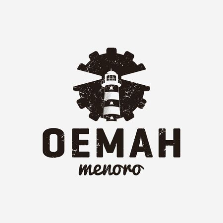 Inspirational lighthouse logo design in vintage style that suit to be placed everywhereのイラスト素材