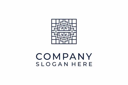 line art logo design that can be placed everywhereのイラスト素材