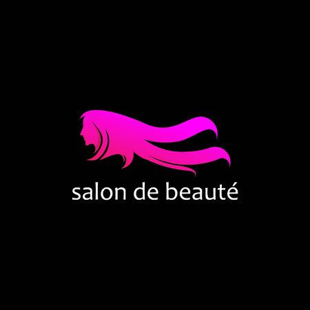 Gradient feminine logo with woman themeのイラスト素材