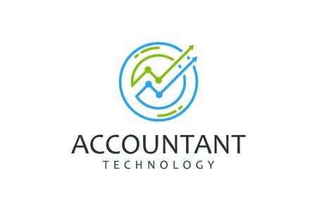 Modern inspirational logo with accounting themeのイラスト素材