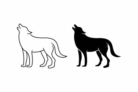Modern inspirational wolf logo for any companyのイラスト素材