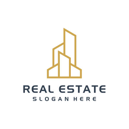 Real estate building illustration vector graphic logo design. Good for branding, business, personal use, corporate, also suit to be placed everywhereのイラスト素材