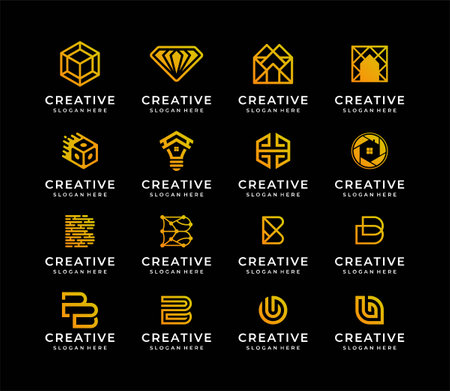 Abstract icon illustration vector graphics design bundleのイラスト素材