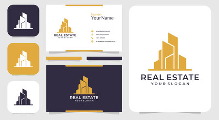 Inspirational real estate building logo design bundleのイラスト素材