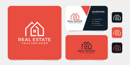 Real estate logo vector inspiration. Logo can be used for icon, brand, identity, symbol, construction, and business companyのイラスト素材