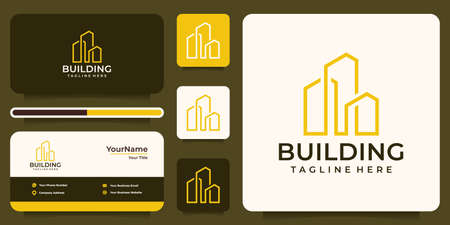 Creative unique building architecture symbol logo designのイラスト素材
