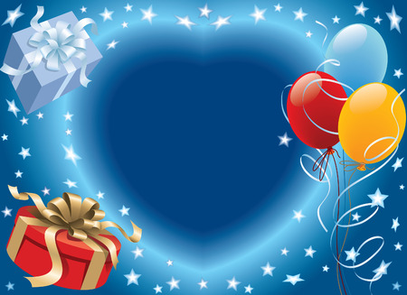 Balloons decoration ready for birthday and partyのイラスト素材