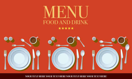 Restaurant menu cover design.のイラスト素材