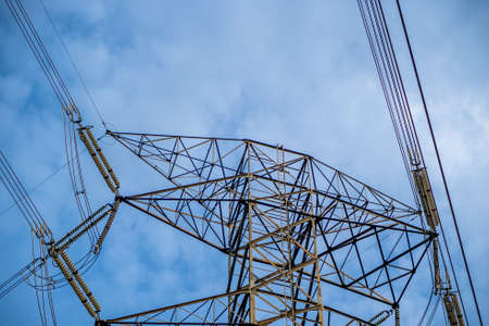 Tall main high voltage electric current tower