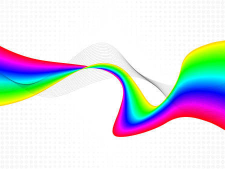 abstract colorful wave background Vector illustrationのイラスト素材