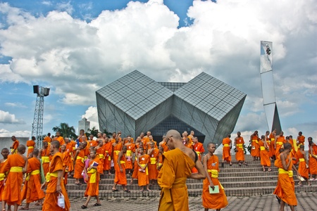 adults, asian, bangkok, buddhism, Buddhist, culture, faith, festivals, male, man, meditationのeditorial素材