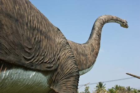 Statues of dinosaurs. Other tourist attractions. And archaeological remains that were discovered after the Black Book. In Thailand. The discovery of several hundred million years old.のeditorial素材