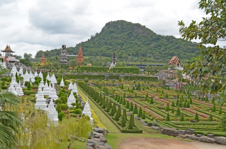 landscaping flowers trees beautiful to look tidy  To give visitors an income countries のeditorial素材