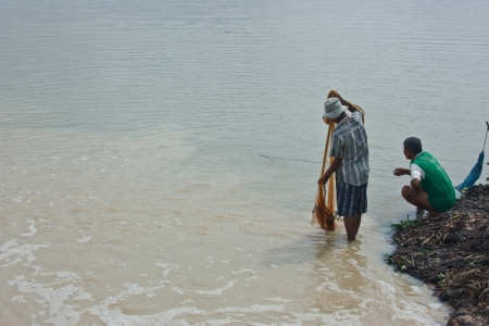 Most professional fishermen selling fish. Or find themselves living under Occupation. Typical of the suburbs.のeditorial素材