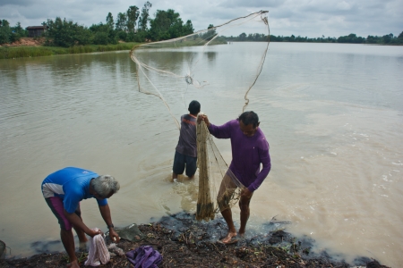 Most professional fishermen selling fish. Or find themselves living under Occupation. Typical of the suburbs.のeditorial素材