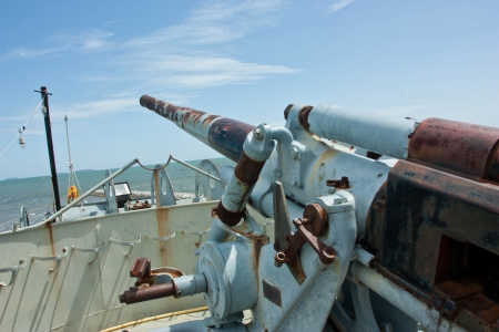 The ship was heavily armed warships. To antiaircraft fire, water, land effectively.の写真素材