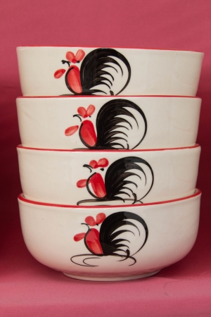 Glass, ceramics, glass is made ââfrom a mixture of clay forming. The burning heat à¹sesisan to paint beautifully.の写真素材