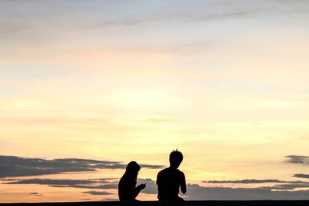 Jetty bridge was built as a cargo ship docks with fishing. Most fish are And seafood species A relaxing evening by Sourceの写真素材