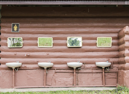 Bathrooms (English: bathroom) a room which is used for personal hygiene. Most people have a bathtub or shower and sometimes have built with Younis. in America And other locationsの写真素材