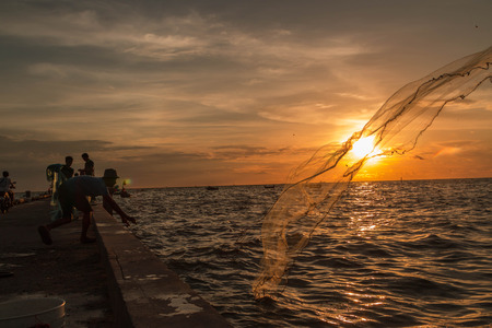 Fisheries or fisheries management means of human to catch fish or other aquatic animals.の写真素材