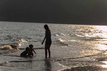 Beach, slopes into the water.の写真素材