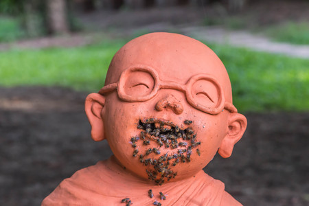 earthenware The first container of humanity that is the soil, forming a container and then dried. Soil Properties The clay can absorb water well.の写真素材