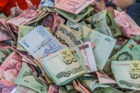 Money means any material or documents that are generally accepted in exchange for goods and services. And settlements in a country or in a particular socio-economic context.の写真素材