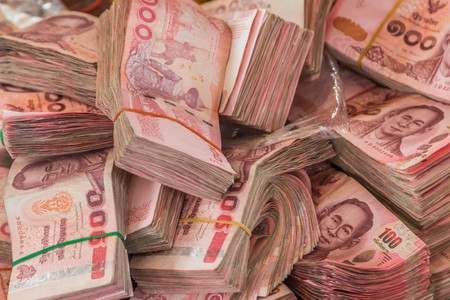 Money means any material or documents that are generally accepted in exchange for goods and services. And settlements in a country or in a particular socio-economic context.の写真素材