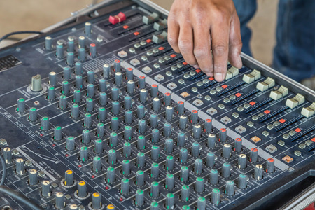 Sound machines The audio power amplifier Allowing people to carry voice farther. Modern technology is so popular around the worldの写真素材