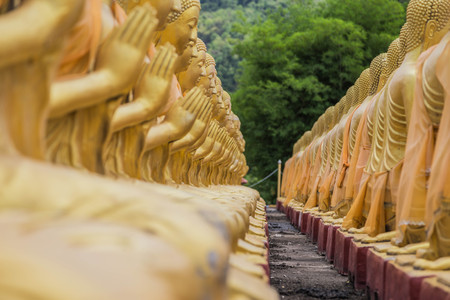Buddha means that God created instead of King Buddha. To worship May be carved out of various materials such as stone, wood, ivory or other Sawasdee Ka.の写真素材