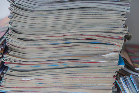 Books are a collection of information. Type letters and pictures into a sheet of paper or other material. And combine it with a binding or adhesive method.の写真素材