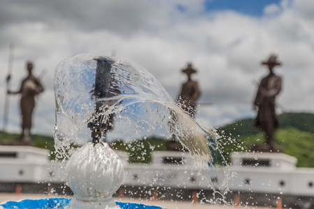 Spring water is caused by man. Or spontaneous by nature. Is beautiful It is the resting place of the common people.の写真素材