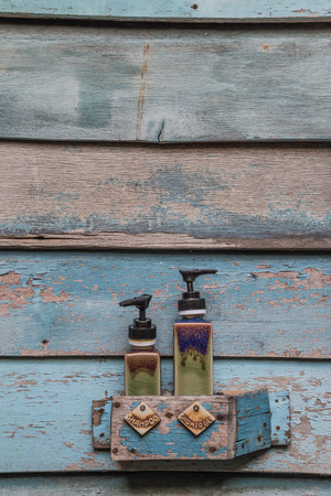 The shower room is built for the convenience of those who want to be private.の写真素材