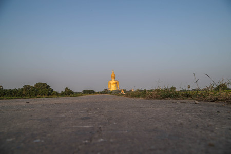 Buddha means that God created instead of King Buddha. To worship May be carved out of various materials such as stone, wood, ivory or other Sawasdee Ka.の写真素材