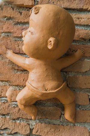 closeup photo of clay baby dollの写真素材