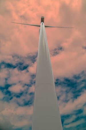 Wind energy is a natural energy that can be utilized. We humans make use of wind energy for thousands of years. In a comfortable life.の写真素材