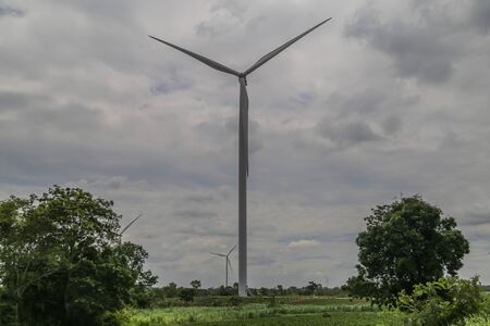 Wind energy is a natural energy that can be utilized. We humans make use of wind energy for thousands of years. In a comfortable life.の写真素材