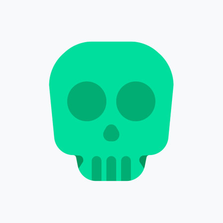 Skull Icon. Medical Icon. Perfect for website mobile app presentation and any other projects. Icon design flat styleのイラスト素材