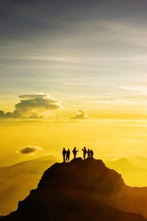 mountain with sunrise backgroud