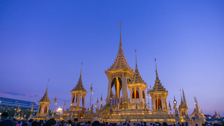 Thai traditional building designated to heavenの写真素材