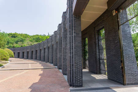 GIMHAE, SOUTH KOREA - JUNE 18, 2017 : Gimhae national museum main building at Gimhae, South Gyeongsang province, South Korea.のeditorial素材