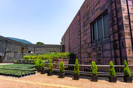 GIMHAE, SOUTH KOREA - JUNE 18, 2017 : Gimhae national museum main building at Gimhae, South Gyeongsang province, South Korea.のeditorial素材