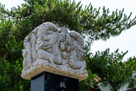 GIMHAE, SOUTH KOREA - JUNE 18, 2017 : Royal tomb of Queen Heo, the queen of king Suro of Gaya kingdom in Gimehae, South Gyeongsang province, South Korea.のeditorial素材