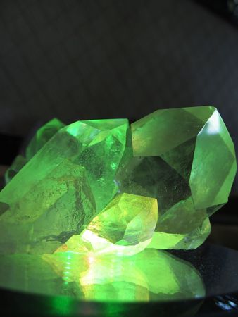 Mountain cristal on the green lanternの写真素材