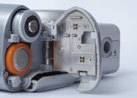 Battery box on the digital camera
